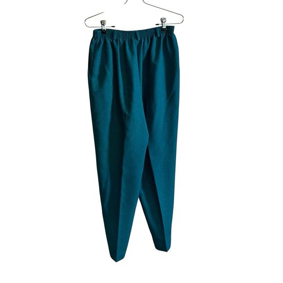 VTG Alfred Dunner Women’s Pants Size 14 Turquoise Elastic Waist Grannycore - Picture 6 of 6